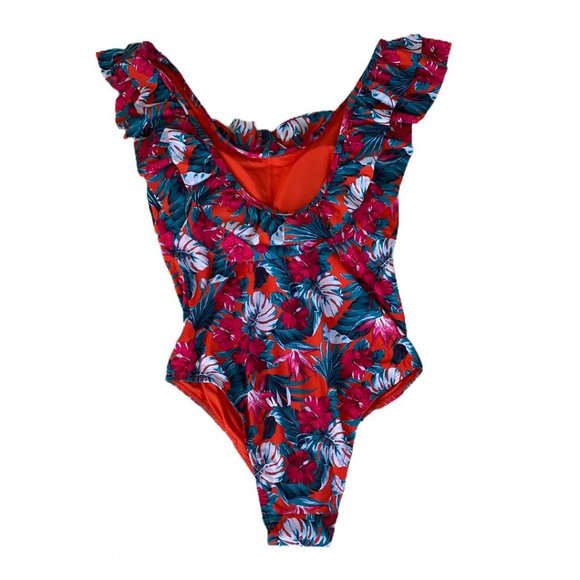 Tart collections peyton printed ruffle trim one piece swimsuit - Picture 2 of 3